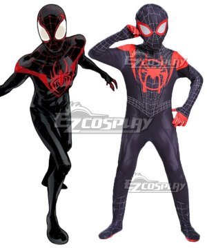 Kids Spiderman Marvel Spider-Man: Into The Spider-Verse Miles Morales Cosplay