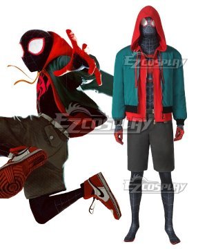 Marvel Spiderman Spider-Man: Into The Spider-Verse Miles Morales Set Cosplay  - A Edition