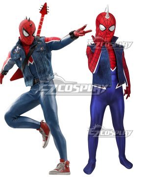 Kids Marvel PS4 Spider-Man Spiderman Spider-Punk Suit Cosplay