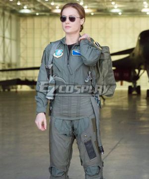 Marvel Captain Marvel  2019 Movie Carol Danvers Flightsuit Cosplay