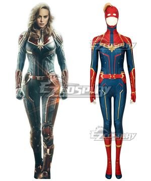 2019 Movie Captain Marvel Carol Danvers Zentai Jumpsuit Cosplay