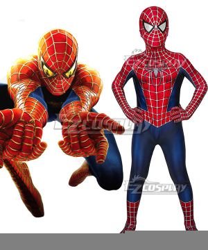 Kids Marvel Movie Spider-Man 2 Tobey Maguire Jumpsuit Cosplay