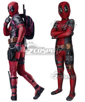 Kids Marvel Deadpool 2 Wade Wilson Zentai Jumpsuit Cosplay