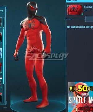 PS5 Marvel 2021 Spider-Man: Miles Morales Scarlet Spider II Cosplay