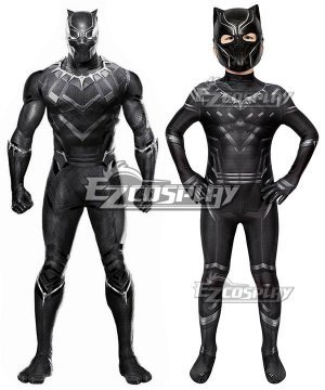 Kids Marvel Captain America: Civil War Black Panther TChalla Printed Zentai Jumpsuit Cosplay