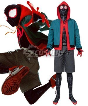 Marvel Spiderman : Into The Spider-Verse Miles Morales Zentai Jumpsuit Cosplay