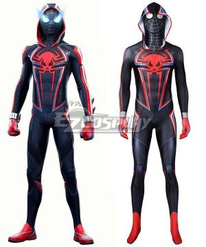 PS5 Marvel 2021 Spider-Man: Miles Morales 2099 Suit Zentai Jumpsuit Cosplay