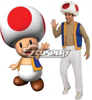 Super Mario Bros Adult Toad Cosplay