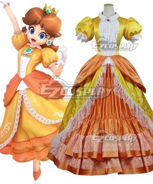 Super Smash Bros. Super Mario Princess Daisy Cosplay Costume