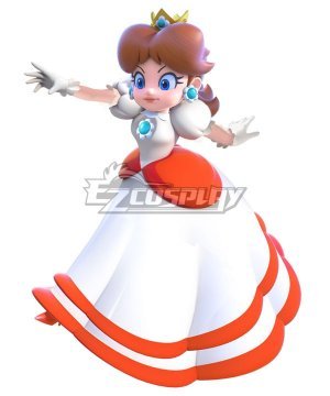 Super Mario Fire Flower Deluxe Daisyette Princess Daisy Cosplay