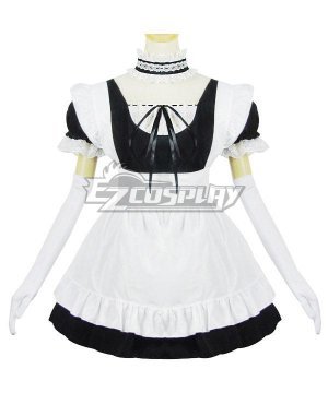 Black and White Lolita Maid Dress Cosplay  - EMDS030Y