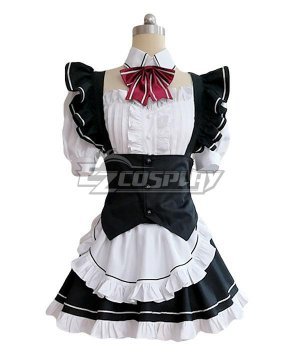 Black and White Lolita Maid Dress Cosplay  - EMDS036Y