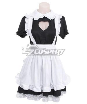 Black and White Lolita Love Maid Dress Cosplay  - EMDS038Y