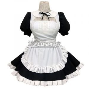 White & Black Maid Dress Cosplay  - EMDS052Y