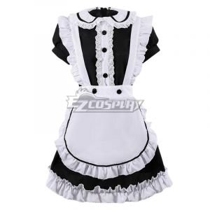 White & Black Maid Dress Cosplay  - EMDS055Y