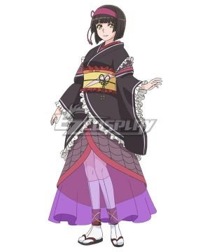 Tsuki ga Michibiku Isekai Douchuu Tsukimichi: Moonlit Fantasy Mio Black Spider of Calamity Cosplay Costume