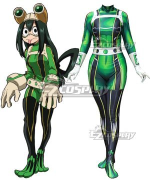 Boku No Hero Akademia Tsuyu Asui Battle Suit Spandex Jumpsuit Cosplay