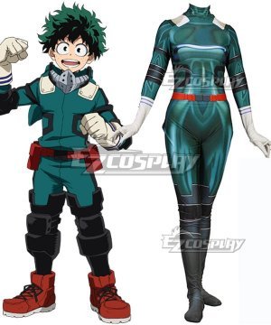 Boku No Hero Akademia Izuku Midoriya Battle Suit Spandex Jumpsuit Cosplay