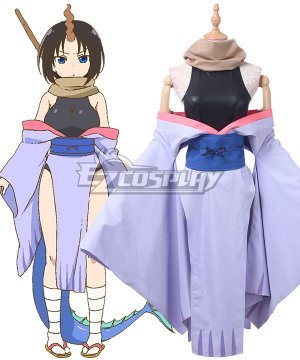 Miss Kobayashis Dragon Maid Elma Purple Cosplay