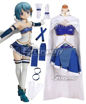 Puella Magi Madoka Magica Miki Sayaka Cosplay Costume