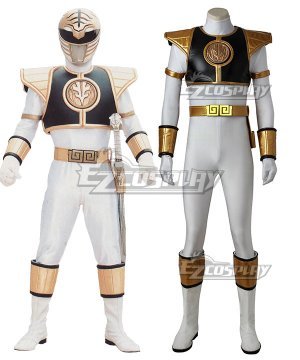 Mighty Morphin Power Rangers White Ranger Cosplay  - Without Boots