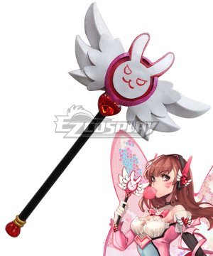 Overwatch OW Magic Girl D.Va DVa Hana Song Staff Cosplay