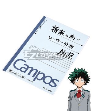 Boku No Hero Akademia Izuku Midoriya Deku Notebook Cosplay