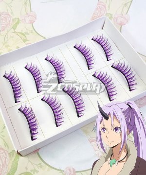 Tensei Shitara Suraimu Datta Ken Shion Purple False Eyelashes Five Pairs Cosplay