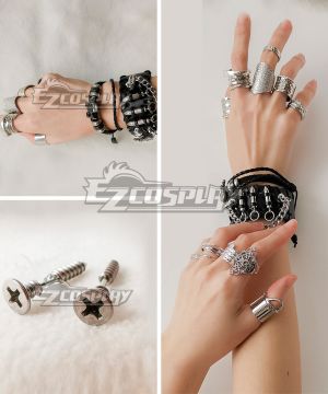 Marvel X-Men The Gifted Polaris Lorna Dane Earrings Stud Bracelets and Rings Cosplay