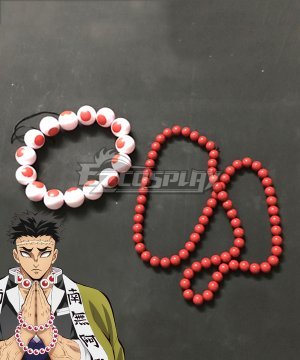 Demon Slayer: Kimetsu No Yaiba Himejima Kyoumei Bracelet and Necklace Cosplay