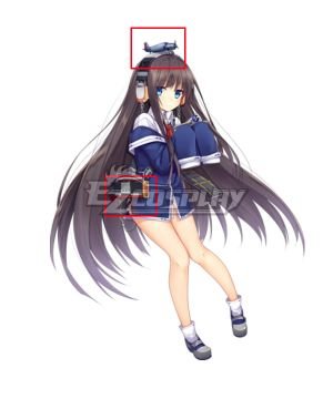 Azur Lane Long Island Cosplay Accessory Prop Headwear Waist wear