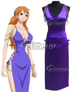 Nami Zou Island Purple Dress Cosplay