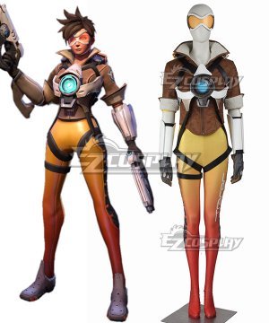 OW Tracer Lena Oxton Yellow Cosplay