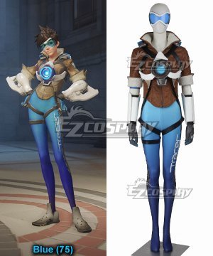 OW Tracer Lena Oxton Blue Cosplay