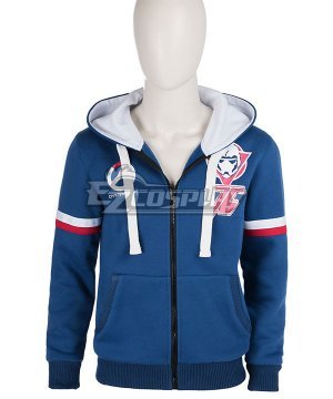 OW Blue Hoodie Coat Cosplay