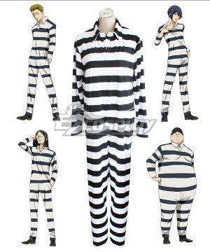 Purizun Sukuru Kiyoshi Fujino Reiji Andou Prison Uniforms Cosplay