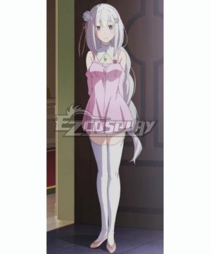 Re: Life In A Different World From Zero Emilia Pink Dress Cosplay