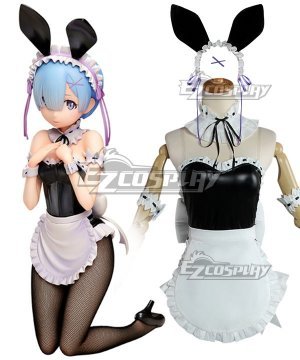 Re: Life In A Different World From Zero Rem Ram Rabbit Maid Cosplay  - No Wig