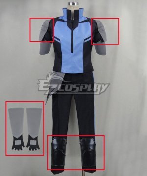 Mercury Black Merc Cosplay  - Only Gloves Leg wear Pauldrons