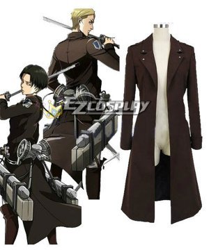 Attack on Titan Shingeki no Kyojin The Recon Corp Eren & Levi & Mikasa Wings of Counterattack Online Coat Cosplay Costume