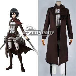 Attack on Titan Shingeki no Kyojin Special Night Fighting Soldiers Maneuver Mikasa Ackerman Cosplay Costume