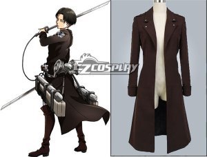 Attack on Titan Shingeki no Kyojin Survey Corp Eren & Levi & Mikasa Wings of Counterattack Online Cosplay Costume Coat - no badge