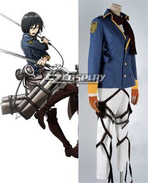 Attack on Titan Shingeki no Kyojin The Recon Corp Wings of Counterattack Online Mikasa Ackerman Cosplay Costume