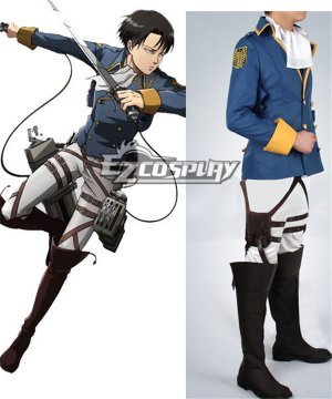 Shingeki no Kyojin The Recon Corp Wings of Counterattack Online Rivaille Levi Cosplay