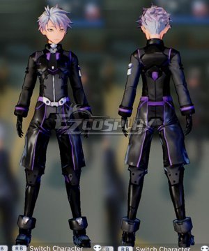  Fatal Bullet Male Protagonist Black Purple Skin Cosplay