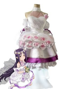 Code Register ALfheim Online SAO ALO Konno Yuuki Wedding Dress Cosplay