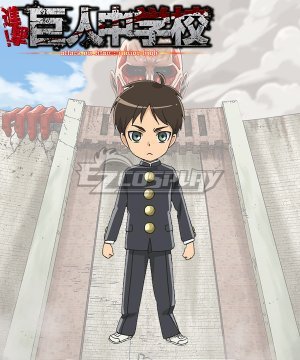 Shingeki! Kyojin Chuugakkou Attack On Titan: Junior High Yeager Eren Cosplay Costume