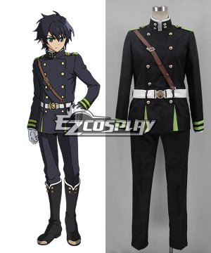 Owari no Serafu Imperial Demon Army Hyakuya Black Uniform Cosplay