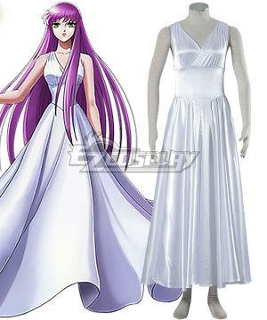Knights of the Zodiac Athena White Dress Cosplay  - A Edition