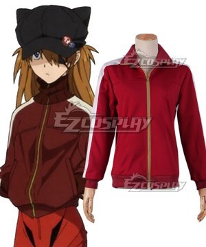 EVA Neon Genesis Evangelion Asuka Langley Sohryu Cosplay Costume - Only Coat, Goggles